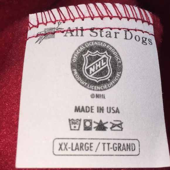 NHL Calgary Flames Hockey Team Dog Fleece Hoodie Sweater Size XX-Large - Picture 9 of 12